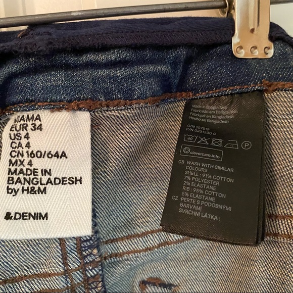 H&M maternity MAMA denim skirt - knee length. Maternity US size 4. - Picture 5 of 5